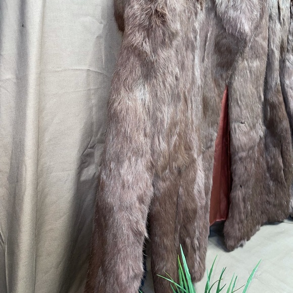 coney rabbit real fur jacket coat small size 12 - Picture 4 of 9